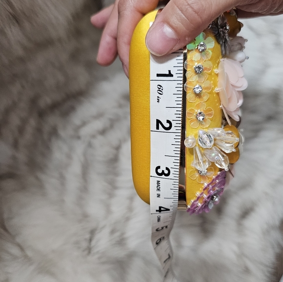 NWT Bebe Yellow 3D Multifloral 3 Style. Crossbody Clutch Handbag - Picture 12 of 13